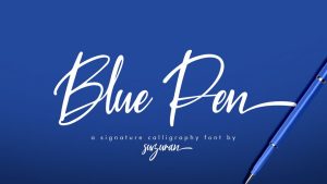 Blue Pen Script Font › Fontesk