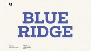 Blue Ridge Font › Fontesk