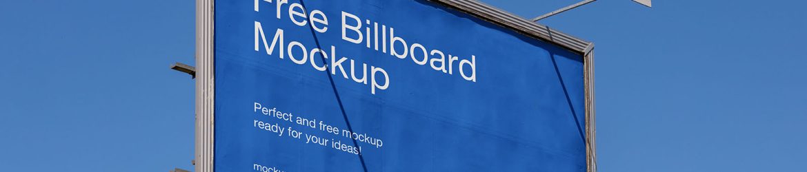 Blue sky billboard mockup