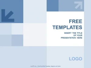 Blue Squares and Aroww PowerPoint Templates Design