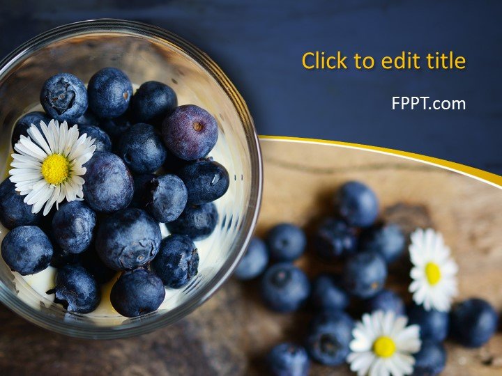 Blueberries PowerPoint Template