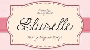 Bluselle Font › Fontesk
