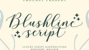 Blushline Script Font › Fontesk