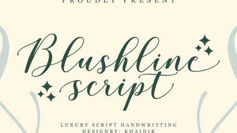 Blushline Script Font › Fontesk
