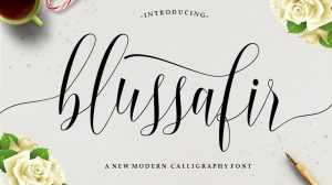 Blussafir Script Font › Fontesk