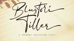 Blustori Tiller Script › Fontesk