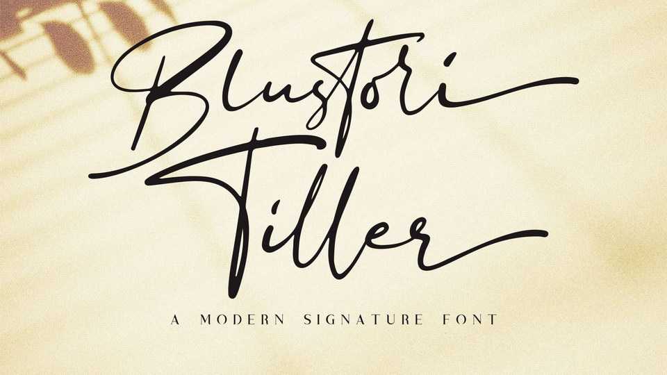 Blustori Tiller Script › Fontesk