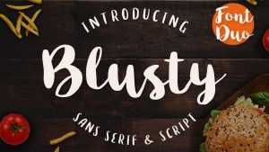 Blusty Script Font › Fontesk