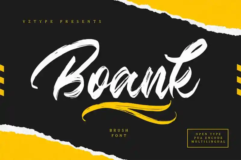 Boank Brush Font