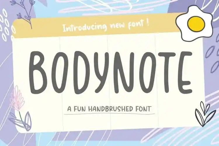 BODYNOTE Fun Handbrushed Font