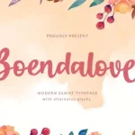 Boendalove Script Font
