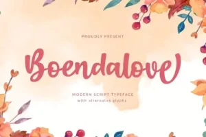 Boendalove Script Font