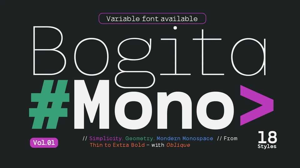 Bogita Mono Font › Fontesk