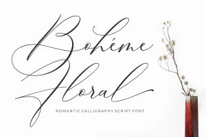 Boheme Floral Script Font