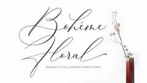 Boheme Floral Script Font › Fontesk