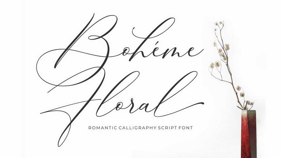 Boheme Floral Script Font › Fontesk
