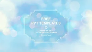 Bokeh blue background PowerPoint Templates