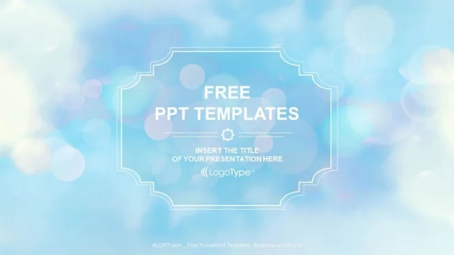 Bokeh blue background PowerPoint Templates