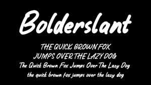 Bolderslant Font › Fontesk