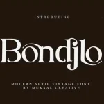 Bondjlo Serif Font - Fonte Grátis Bondjlo Serif Font