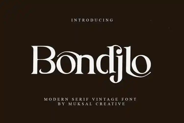 Bondjlo Serif Font
