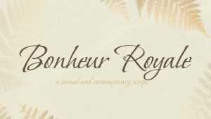 Bonheur Royale Font › Fontesk