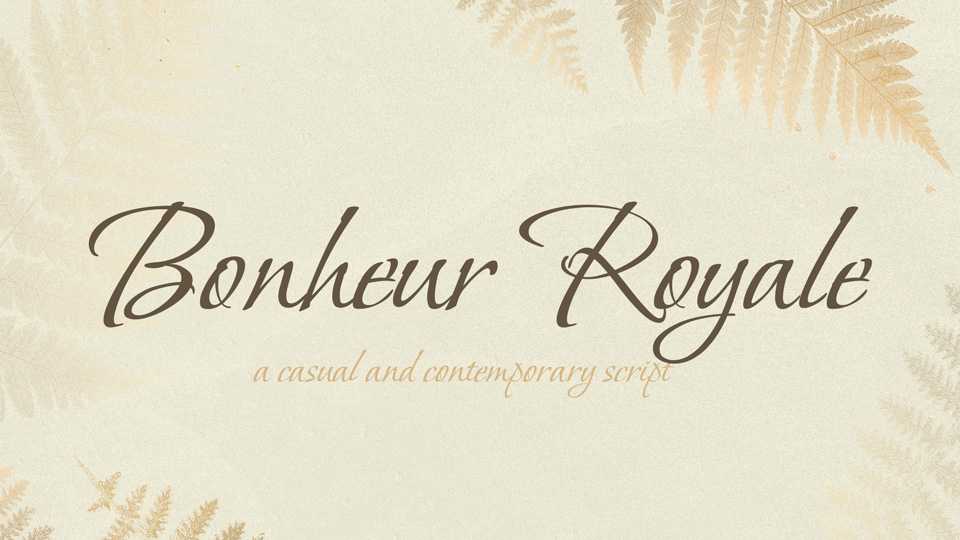 Bonheur Royale Font › Fontesk