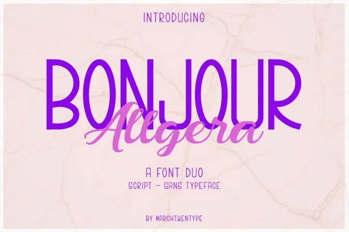 Bonjour Allgera Font Duo