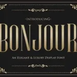 Bonjour Display Font - Fonte Grátis Bonjour Display Font