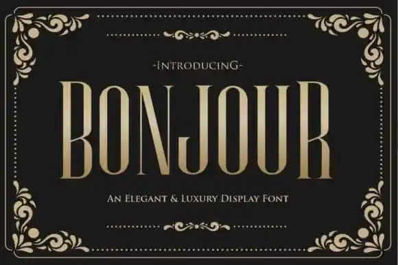 Bonjour Display Font