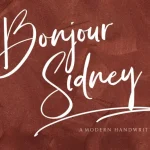 Bonjour Sidney Calligraphy Font