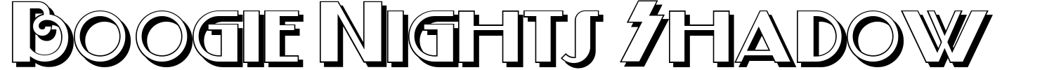 Boogie Nights Shadow Font