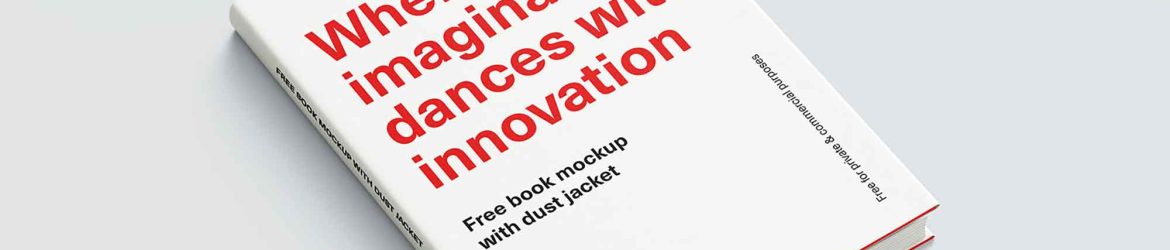 Book with Dust Jacket Mockup