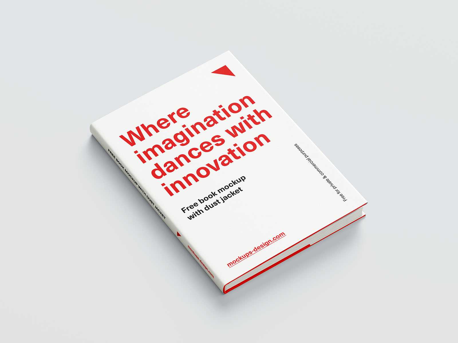 Book with dust jacket mockup