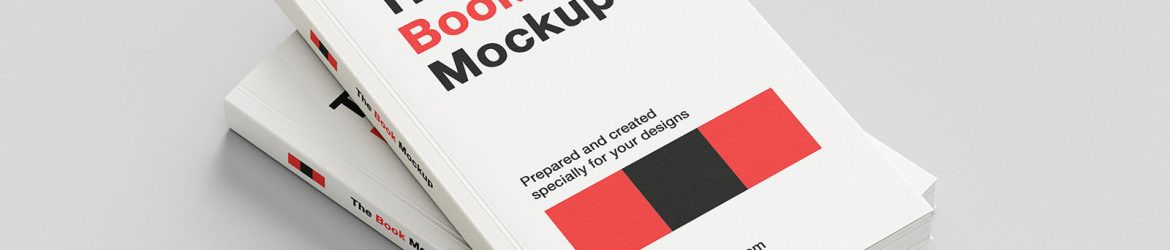 Book with flap cover mockup