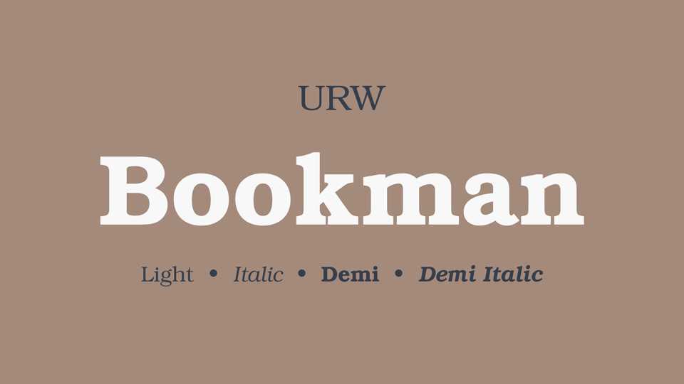 Bookman Font Family › Fontesk