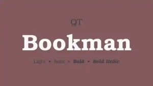 Bookmann Serif Font
