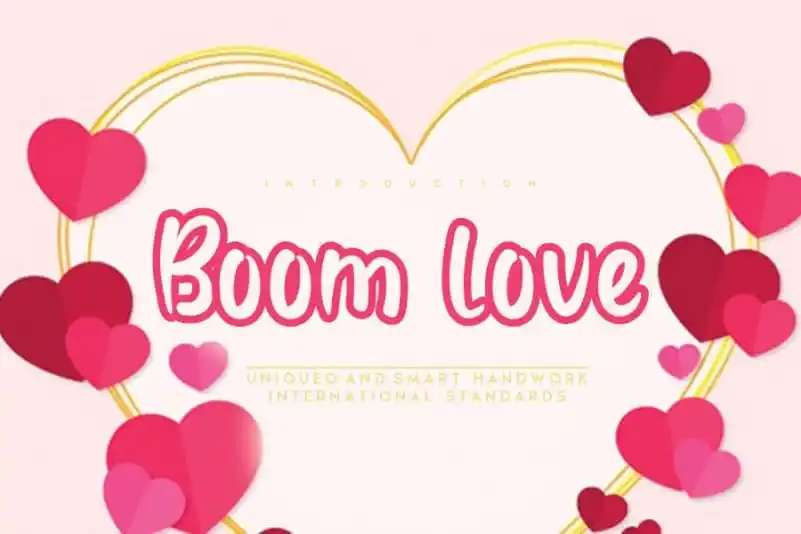 Boom love Display Font