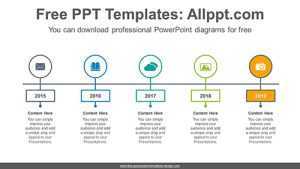 Border highlighted signpost PowerPoint Diagram Template