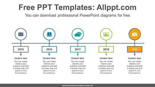 Border highlighted signpost PowerPoint Diagram Template