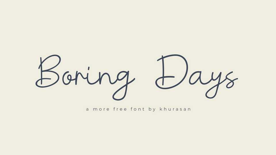 Boring Days Font › Fontesk