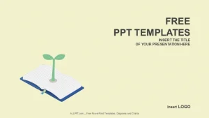 Born Tree On The Book-Education PowerPoint Templates