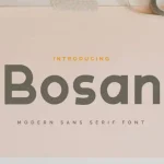 Bosan Sans Serif Font