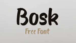 Bosk Brush Font