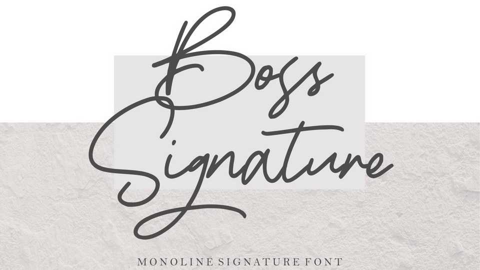 Boss Signature Font › Fontesk