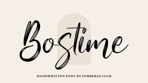 Bostime Font › Fontesk