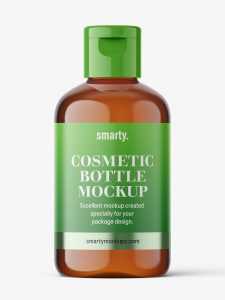 Boston bottle mockup - 100 ml / amber