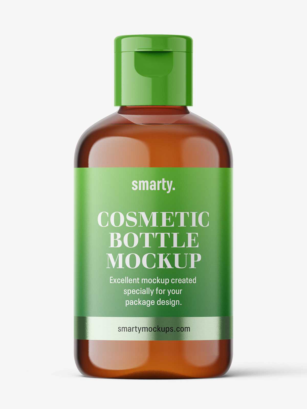 Boston bottle mockup - 100 ml / amber
