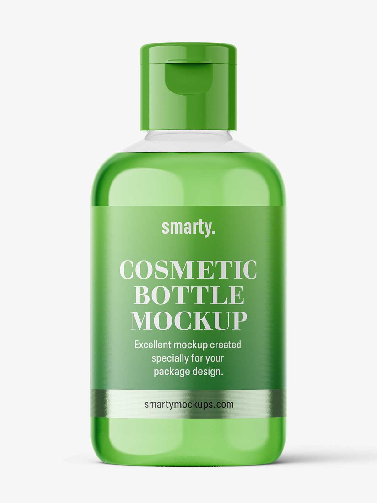 Boston bottle mockup - 100 ml / transparent