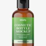 Boston bottle mockup - 50 ml / amber